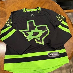 Black and Neon Green Dallas stars Jersey